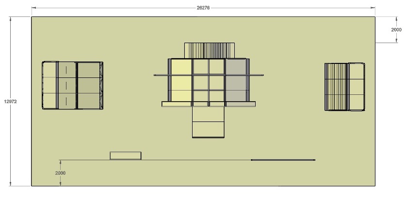 Plan de l'exemple mini-skatepark n°5 avec dimensions