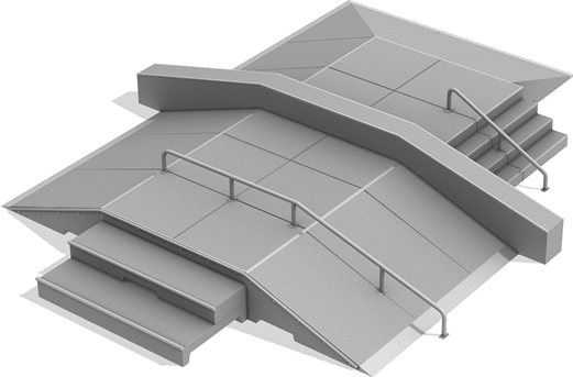 Module Streetblock no 3 en béton préfabriqué