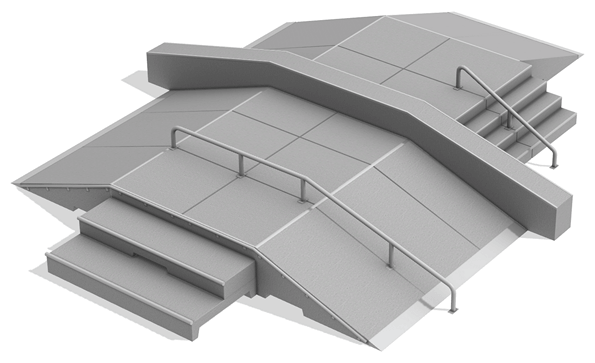 Module Streetblock no 4 en béton préfabriqué