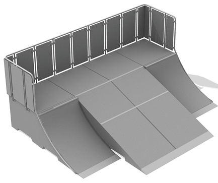 Module Launch ramp No 3 en béton préfabriqué
