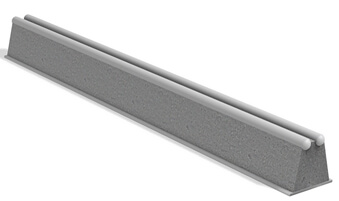 Module Double rail horizontal en béton préfabriqué