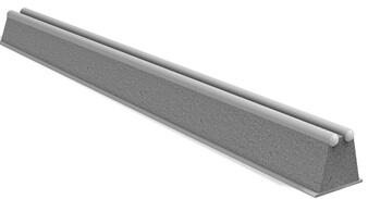 Module Double rail incliné en béton préfabriqué